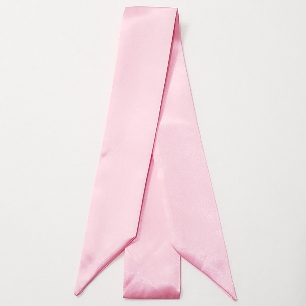 ⤵️⤵️1pc Solid Sweet Pink Design Satin Scarves